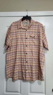 Howler Brothers Mansfield Shirt Short Sleeve Geometric Pattern XL
